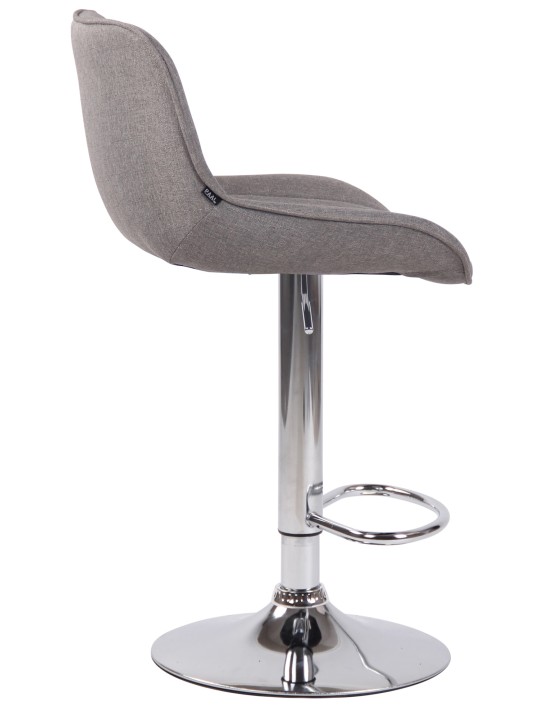 Barstol Lentini stof krom, grå Barstol Lentini stof krom, grå