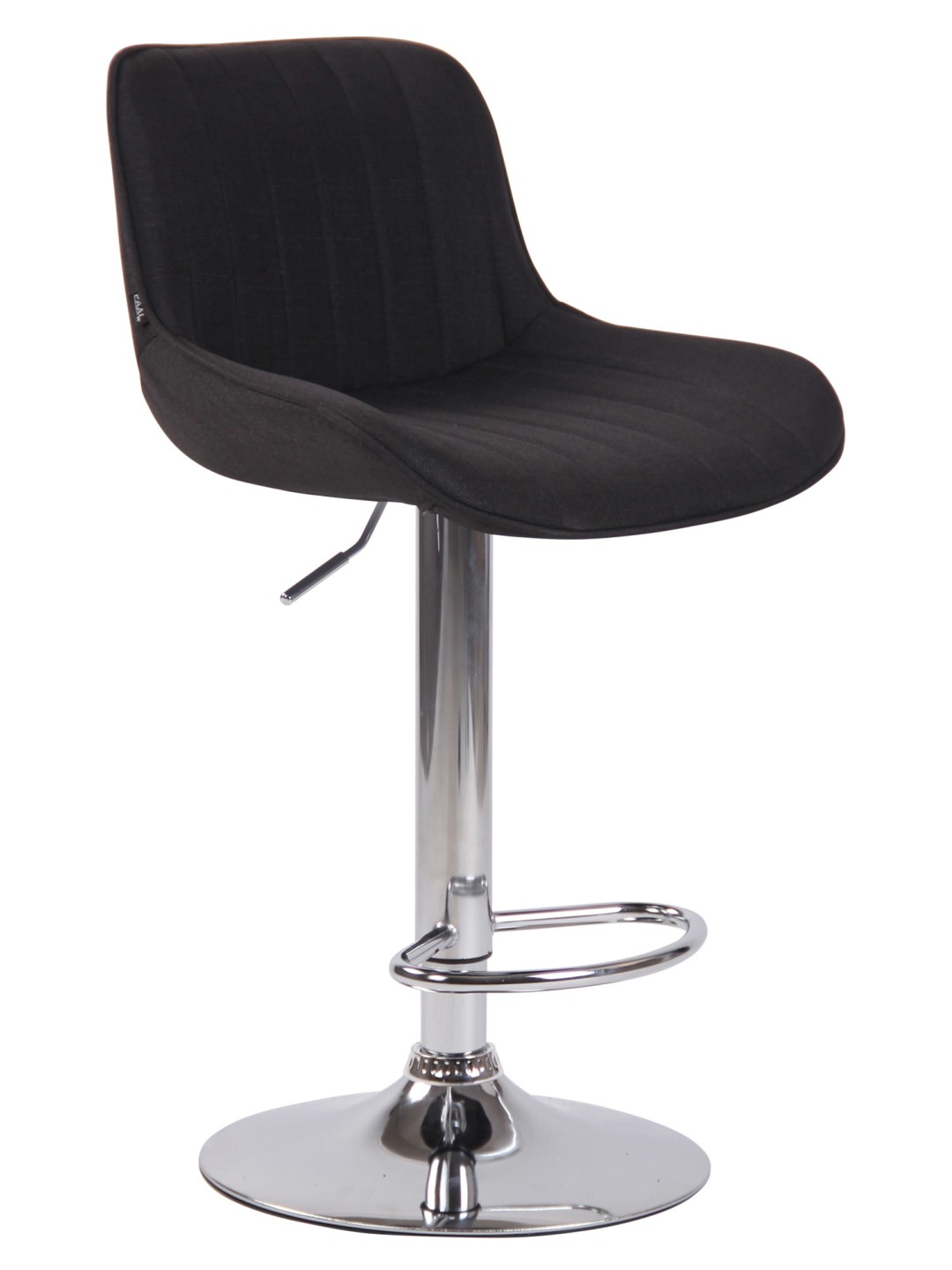 Barstol Lentini stof krom, sort