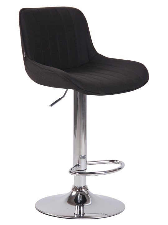 Barstol Lentini stof krom, sort