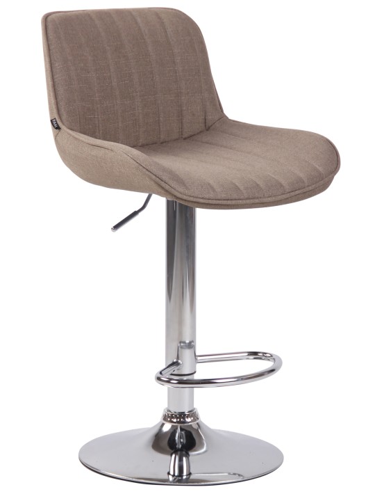 Barstol Lentini stof krom, taupe