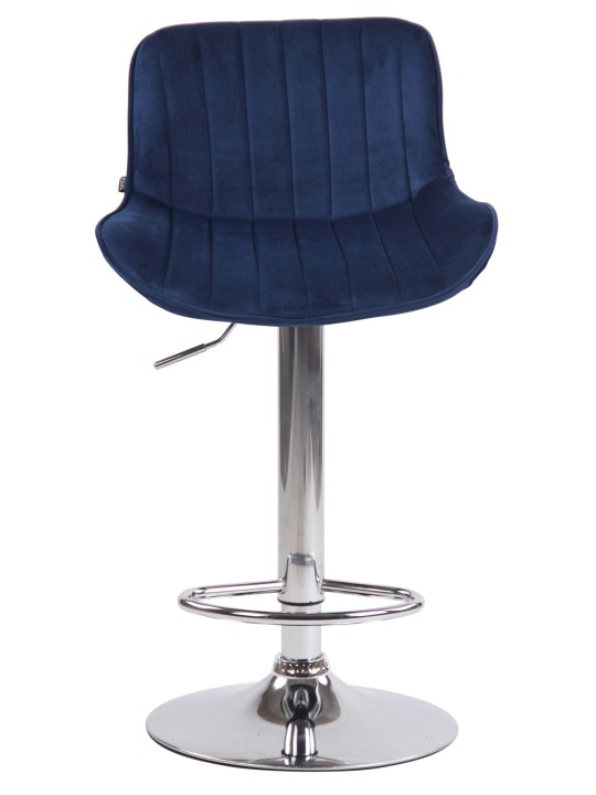 Barstol Lentini fløjlskrom, blå