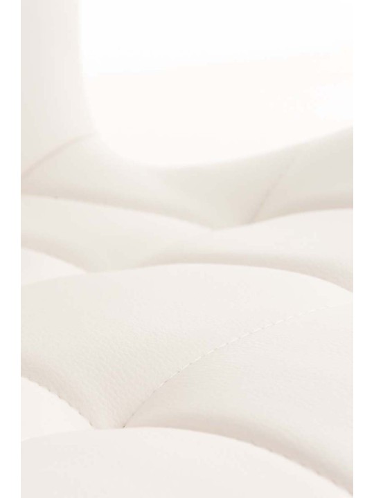 Sæt med 4 spisestuestole Elda imiteret læder, hvid