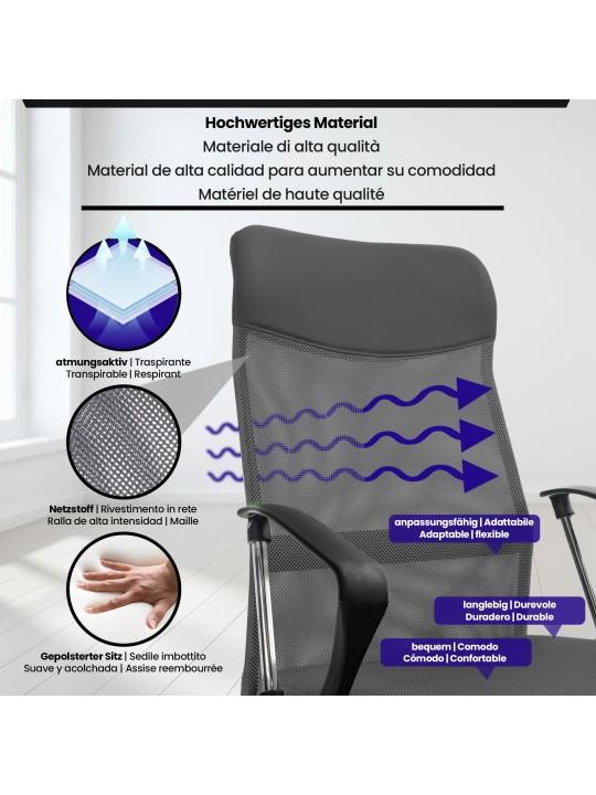 Kontorstol Washington, grå