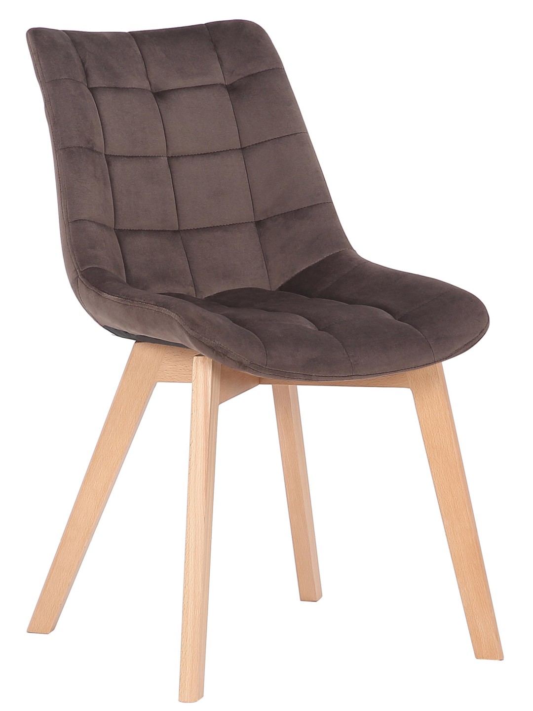 Spisestuestol Passaic fløjl, brun