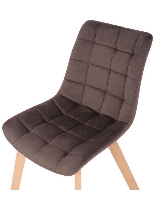Spisestuestol Passaic fløjl, brun Spisestuestol Passaic fløjl, brun