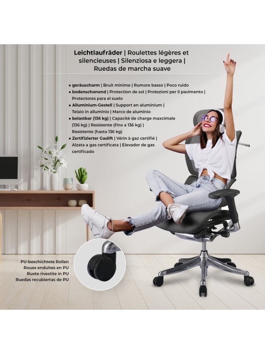 Kontorstol Norfolk Ergonomisk, grå Kontorstol Norfolk Ergonomisk, grå