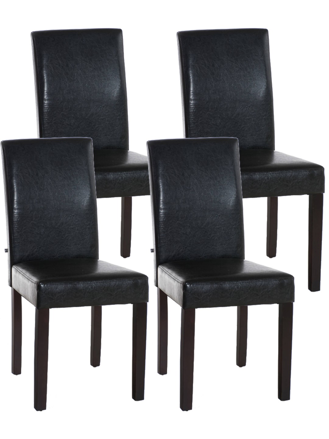 Sæt med 4 spisestuestole Ina dark, brun