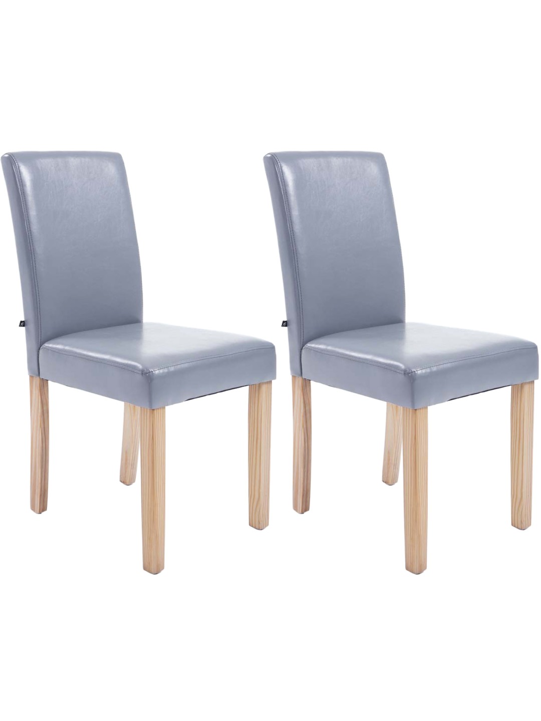 Sæt med 2 spisestuestole Ina natura, grå