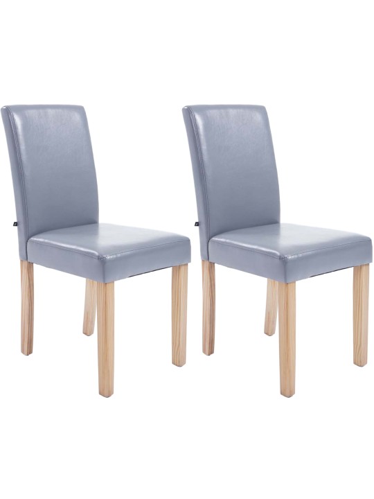 Sæt med 2 spisestuestole Ina natura, grå Sæt med 2 spisestuestole Ina natura, grå