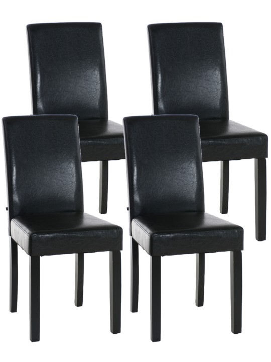 Sæt med 4 spisestuestole Ina, brun Sæt med 4 spisestuestole Ina, brun