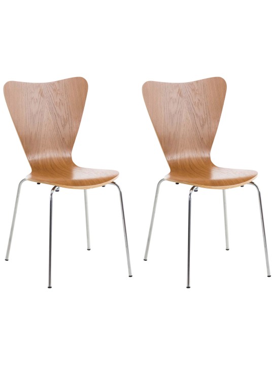 Sæt med 2 Calisto besøgsstole, eg