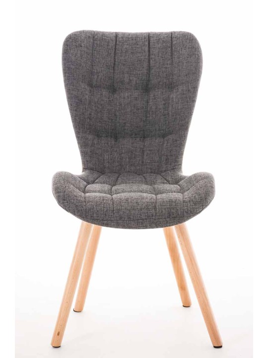 Sæt med 4 stole Elda stof natur, lysegrå