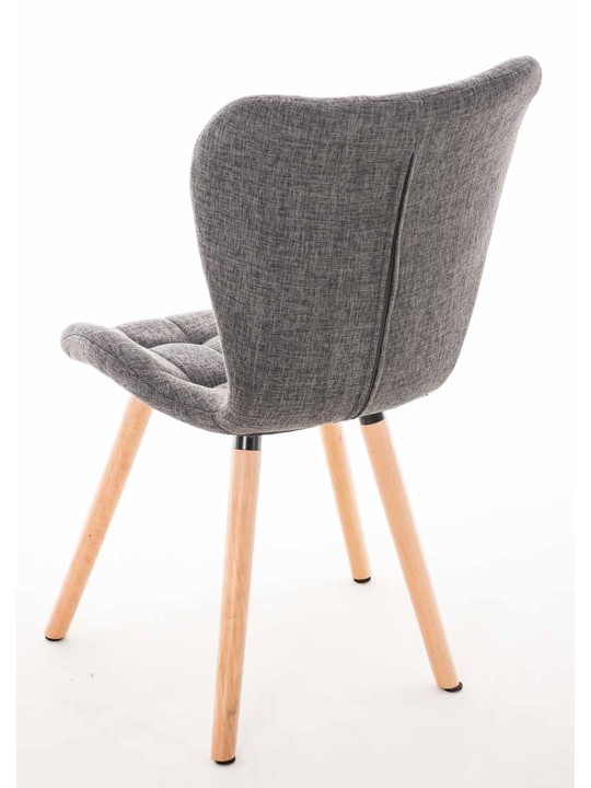 Sæt med 4 stole Elda stof natur, lysegrå