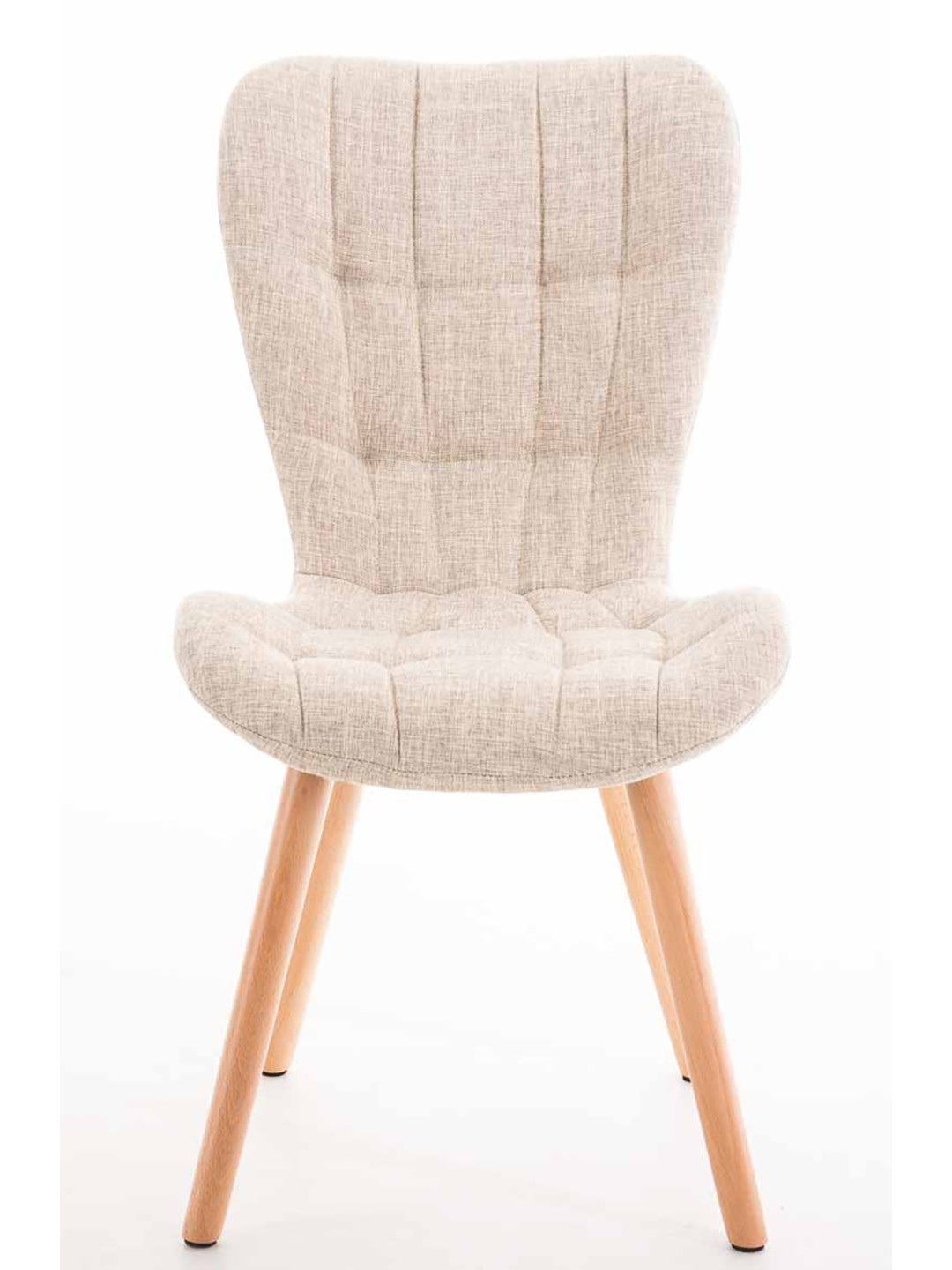 Sæt med 4 stole Elda stof natur, creme