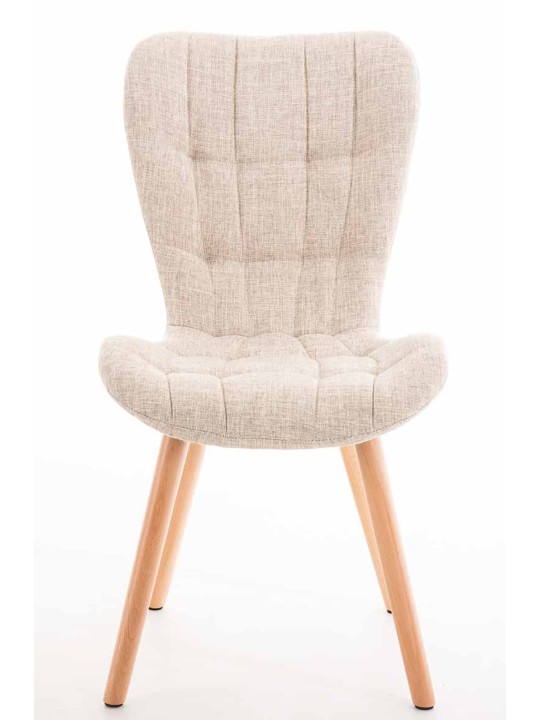 Sæt med 4 stole Elda stof natur, creme