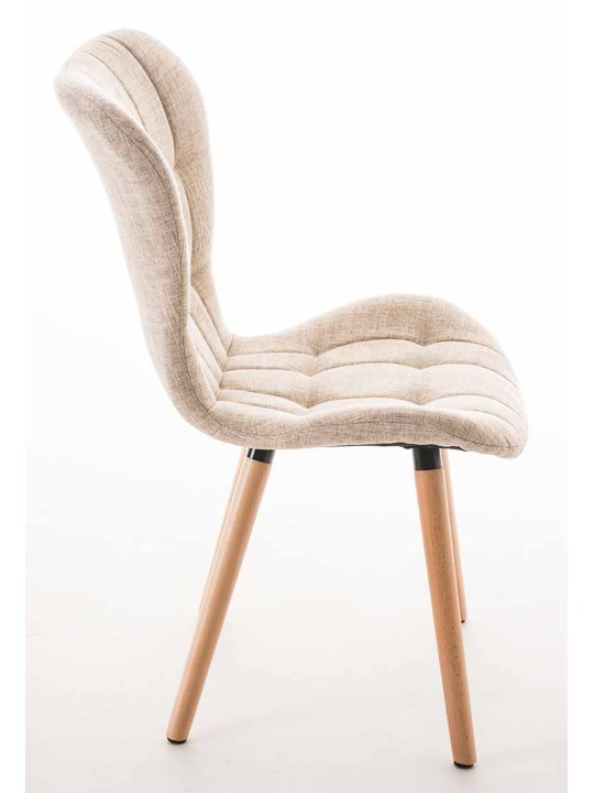 Sæt med 4 stole Elda stof natur, creme