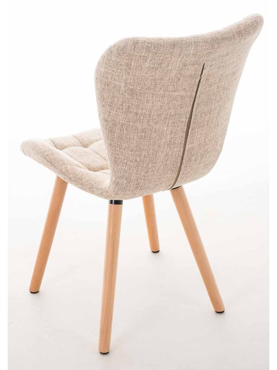 Sæt med 4 stole Elda stof natur, creme