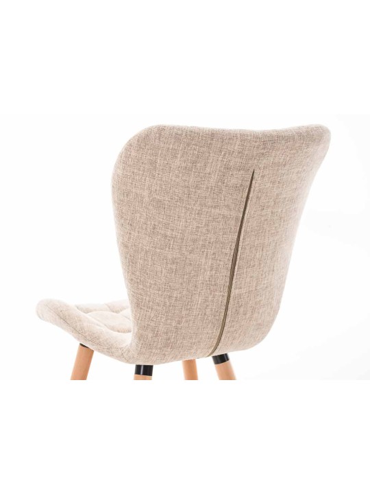 Sæt med 4 stole Elda stof natur, creme