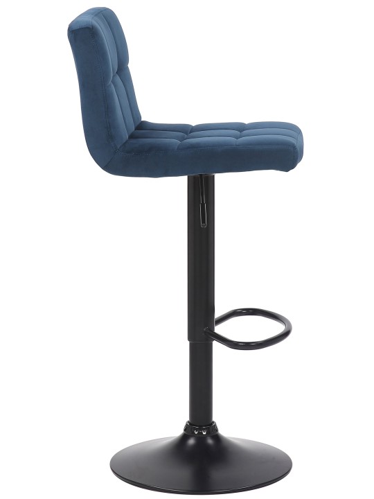 Sæt med 2 barstole Feni fløjl, blå