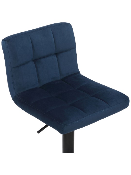 Sæt med 2 barstole Feni fløjl, blå