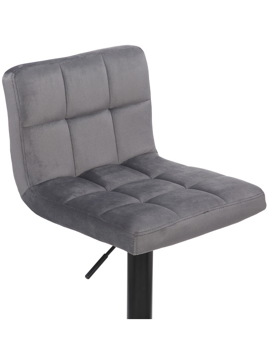 Sæt med 2 barstole Feni fløjl, grå