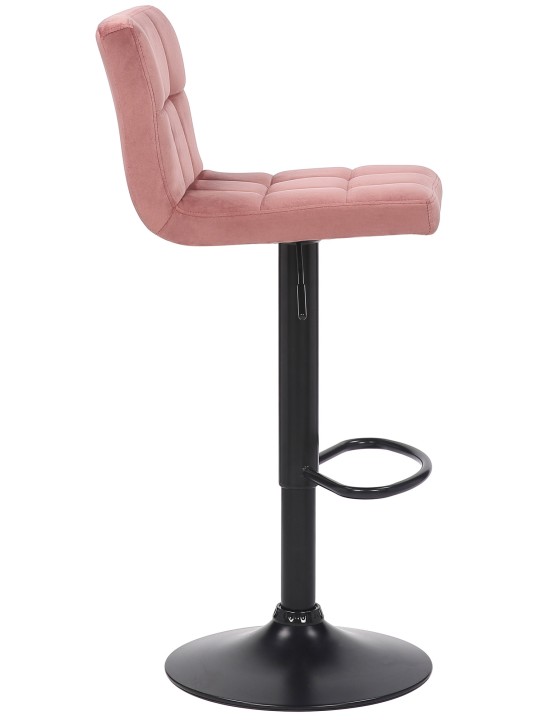 Sæt med 2 barstole Feni fløjl, pink