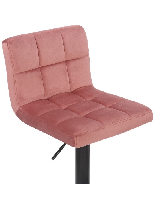 Sæt med 2 barstole Feni fløjl, pink