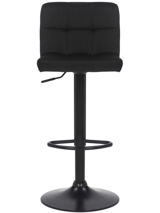 Sæt med 2 barstole Feni fløjl, sort