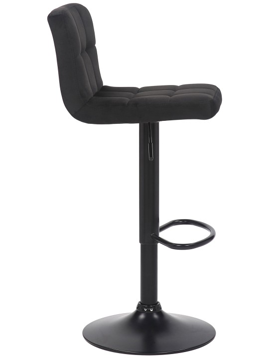 Sæt med 2 barstole Feni fløjl, sort