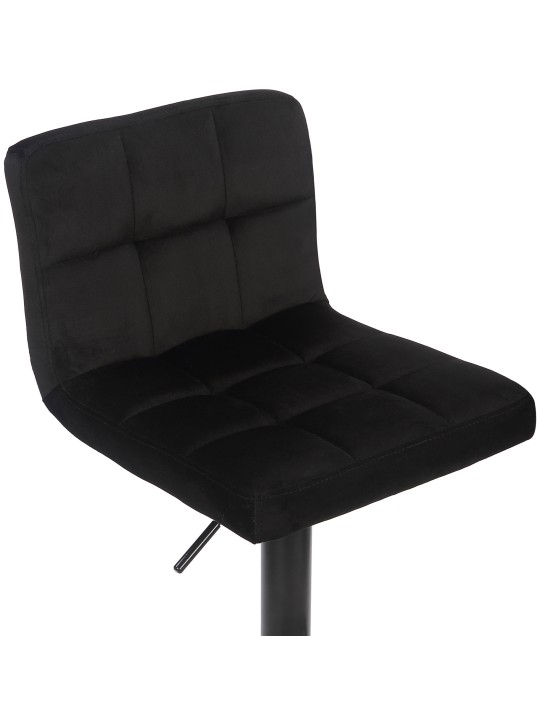 Sæt med 2 barstole Feni fløjl, sort
