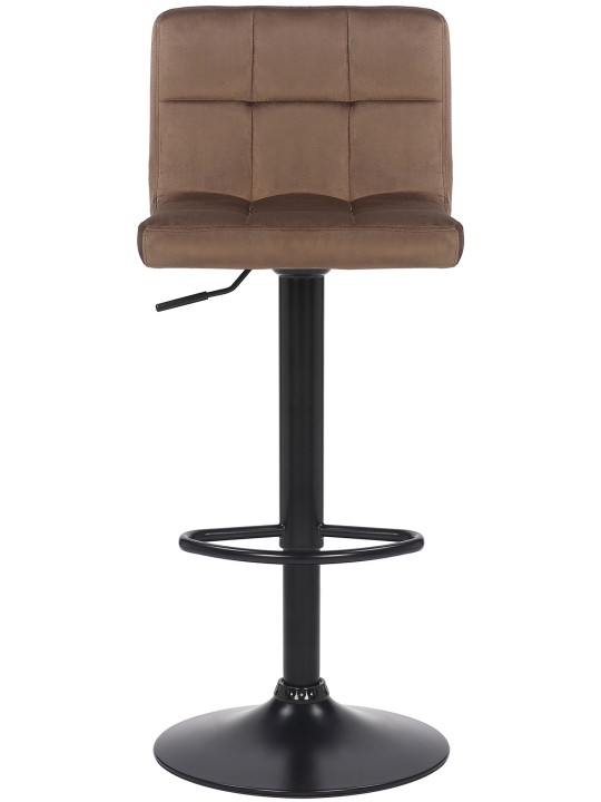 Sæt med 2 barstole Feni fløjl, brun