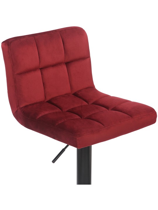 Sæt med 2 barstole Feni fløjl, rød