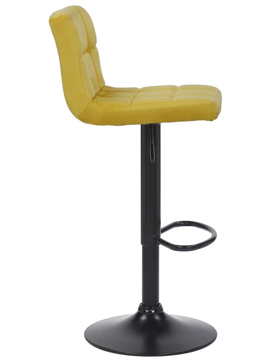 Sæt med 2 barstole Feni fløjl, gul