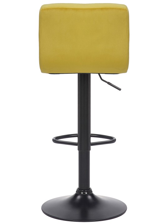 Sæt med 2 barstole Feni fløjl, gul