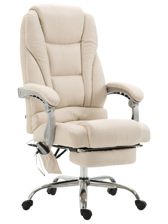 Kontorstol Pacific stof med massagefunktion, creme