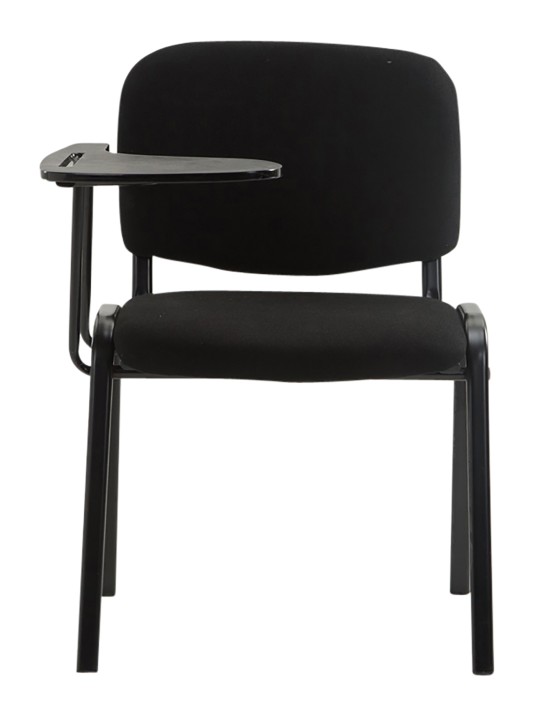 Sæt med 4 Ken stole med klapbordsstof, sort