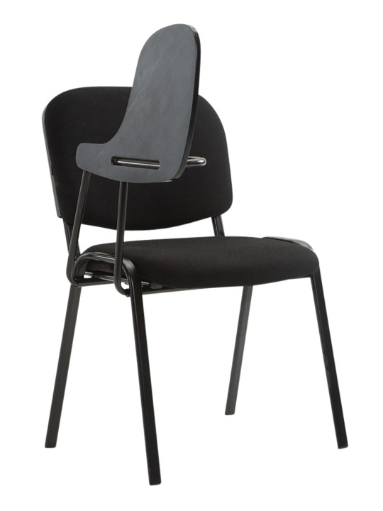 Sæt med 4 Ken stole med klapbordsstof, sort