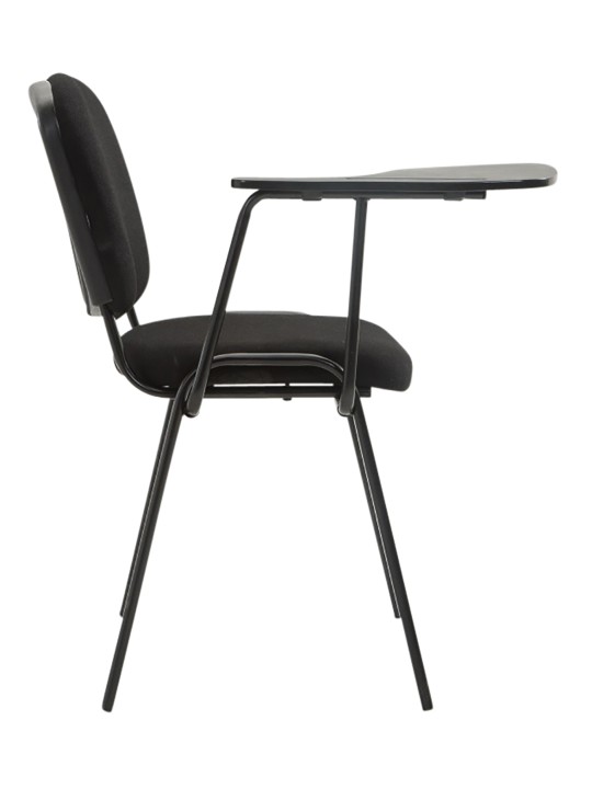 Sæt med 4 Ken stole med klapbordsstof, sort