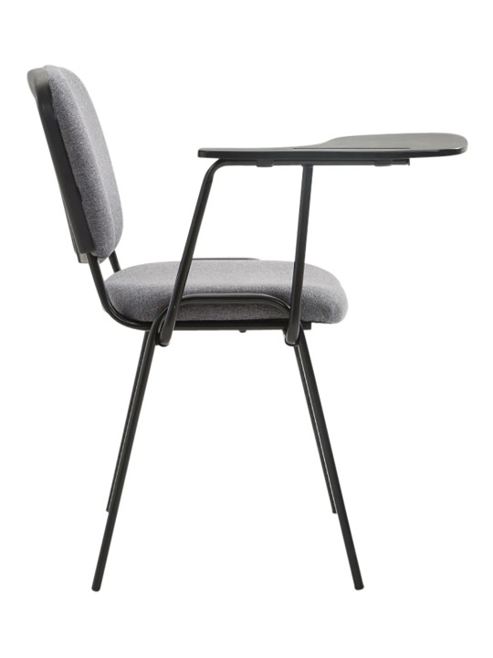 Sæt med 4 Ken stole med klapbordsstof, grå Sæt med 4 Ken stole med klapbordsstof, grå