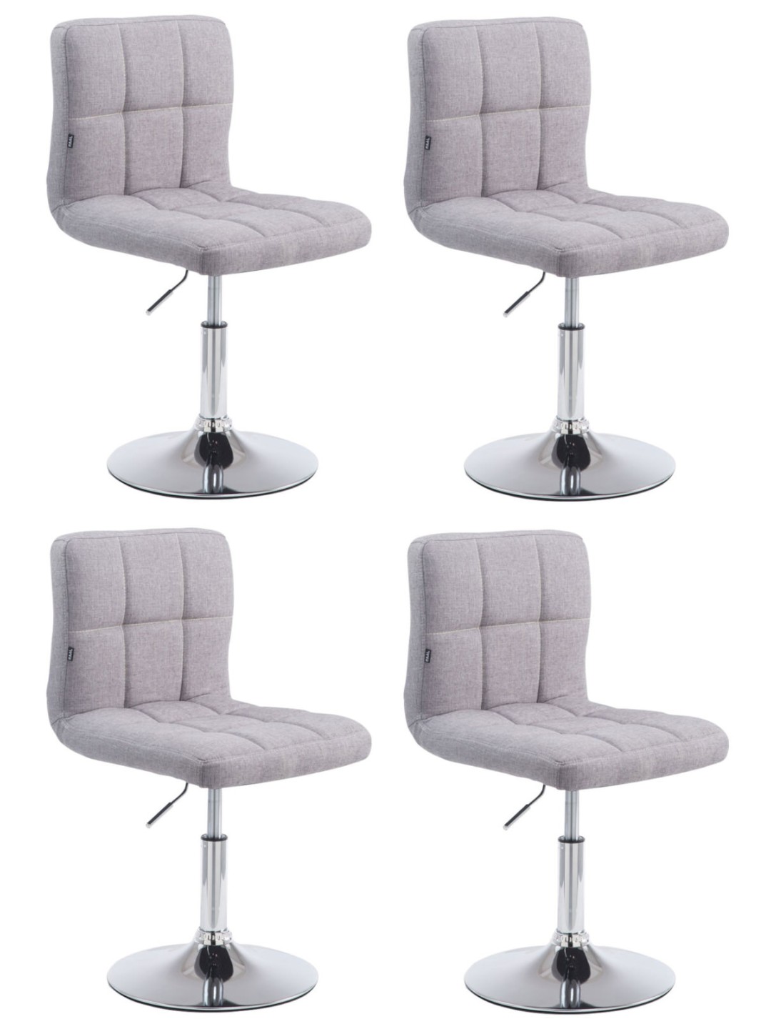 Sæt med 4 Palma Lounger V2 stof, grå