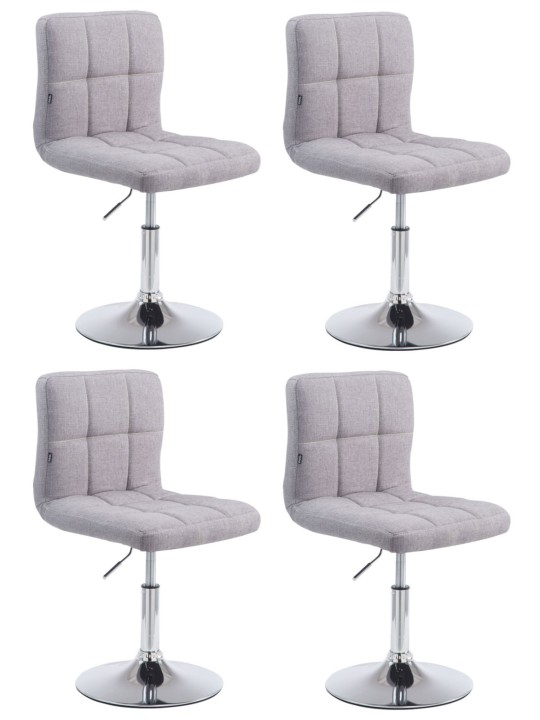 Sæt med 4 Palma Lounger V2 stof, grå Sæt med 4 Palma Lounger V2 stof, grå