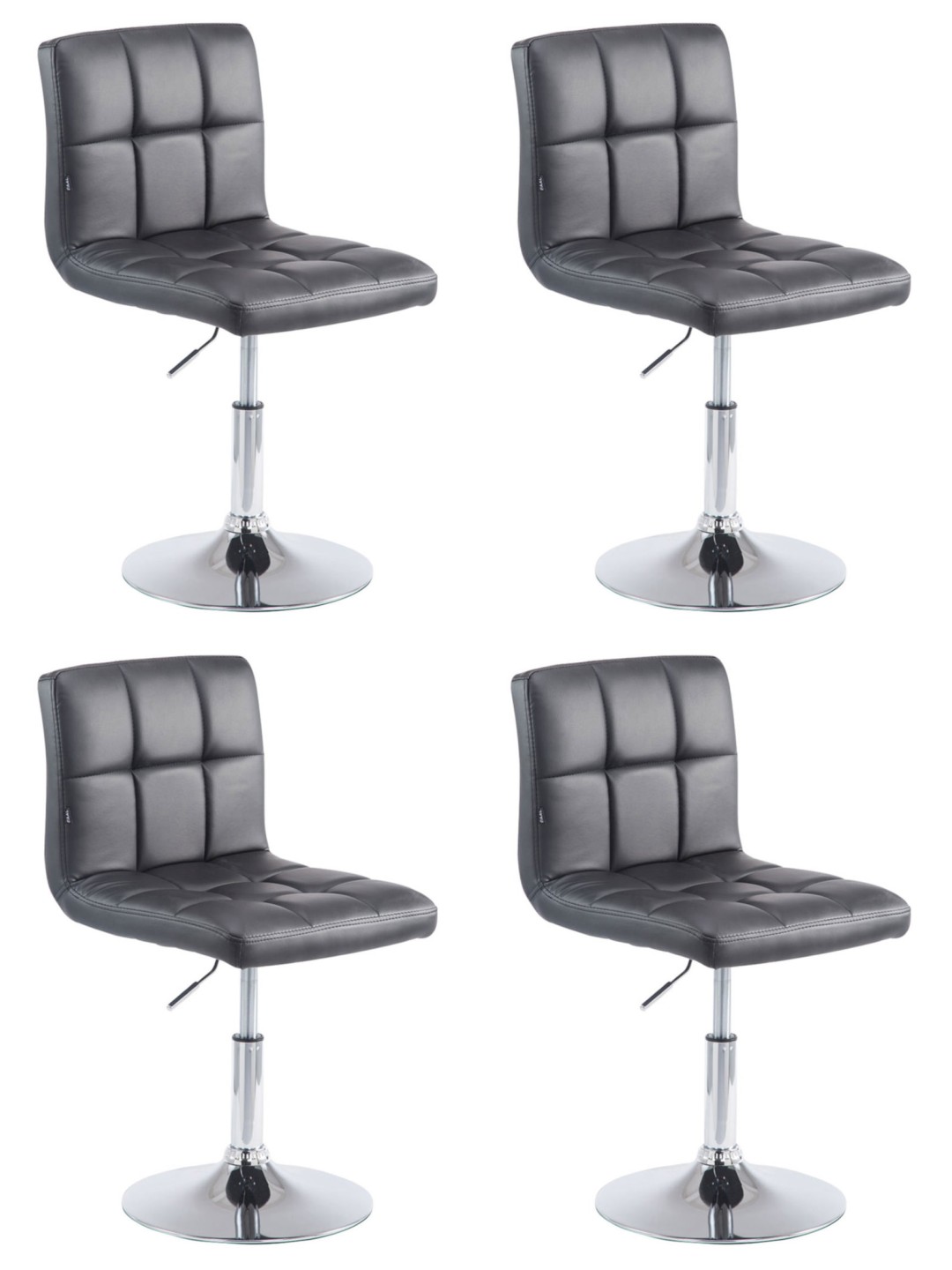 Sæt med 4 barstole Palma V2, sort