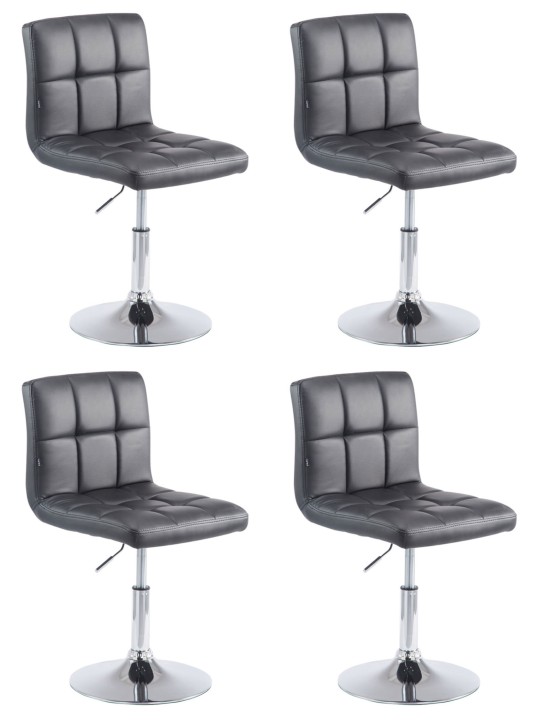 Sæt med 4 barstole Palma V2, sort