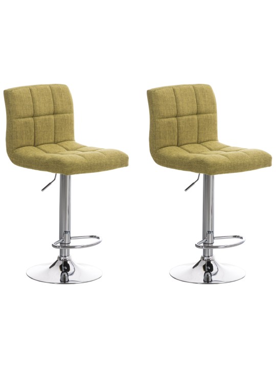 Sæt med 2 barstole Peru STOF C, lysegrøn