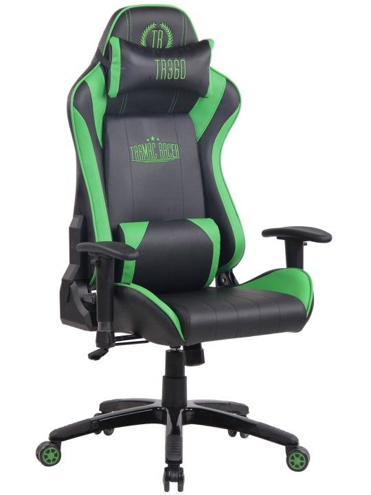 Racing kontorstol Shift X2 kunstlæder uden fodstøtte, sort/grøn Racing kontorstol Shift X2 kunstlæder uden fodstøtte, sort/grøn