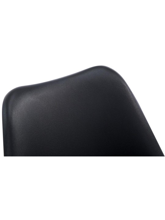 Sæt med 4 besøgsstole Borneo V2 valnød imiteret læder, sort