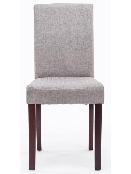 Sæt med 2 spisestuestole Ina stof cappuccino, lysegrå Sæt med 2 spisestuestole Ina stof cappuccino, lysegrå