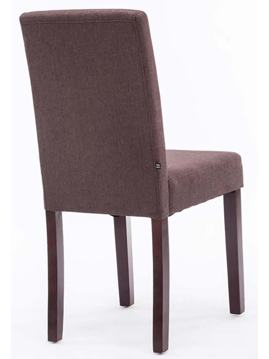 Sæt med 4 spisestuestole Ina stof cappuccino, brun Sæt med 4 spisestuestole Ina stof cappuccino, brun