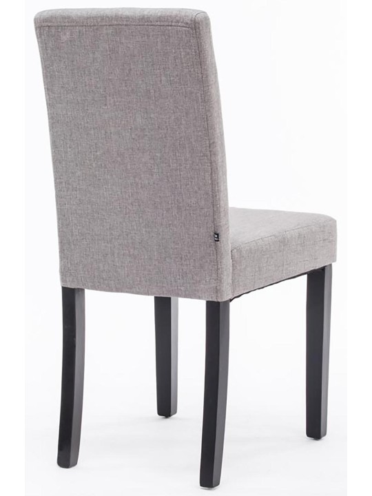 Sæt med 4 spisestuestole Ina stof, lysegrå