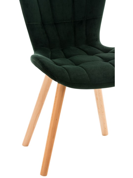 Sæt med 4 stole Elda velvet, grøn